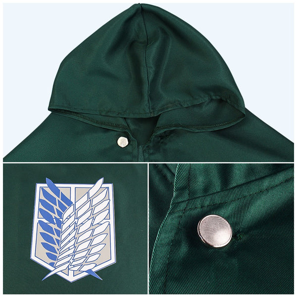 Attack on Titan green cloak cosplay costume - Lets Party