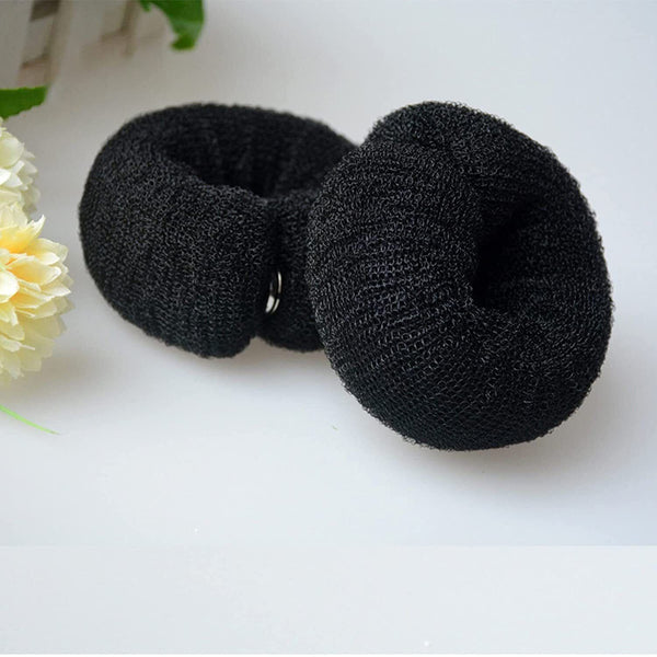 4PCS Hair Donut Foam Sponge Styling Hair Ring Bun Maker Former French Twist Tool