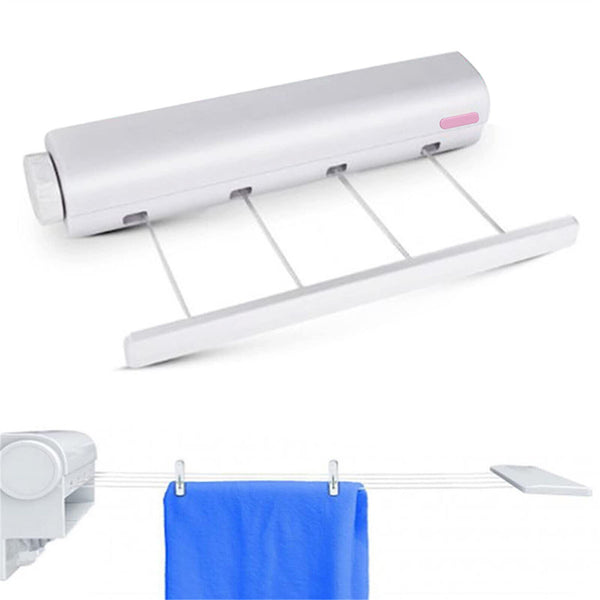 Retractable Laundry Hanger Wall Mounted Clothes Line Drying Rack  Laundry Rope