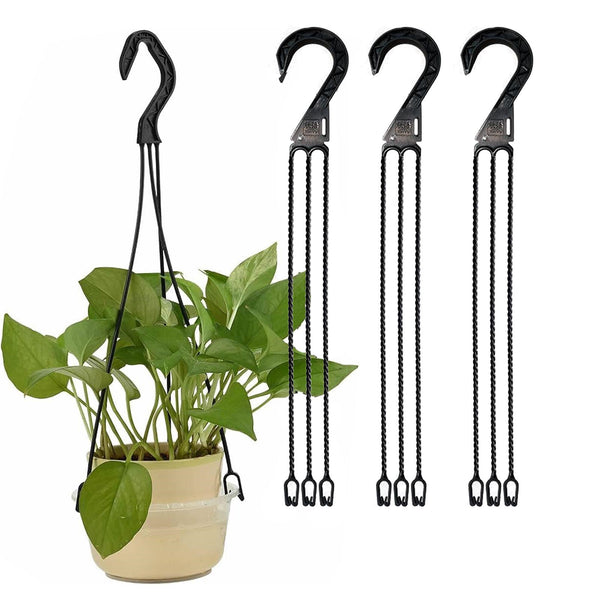 100pcs Hanging Basket Pot Hooks 36cm | 3-Prong Plant Hangers for Flower Pots
