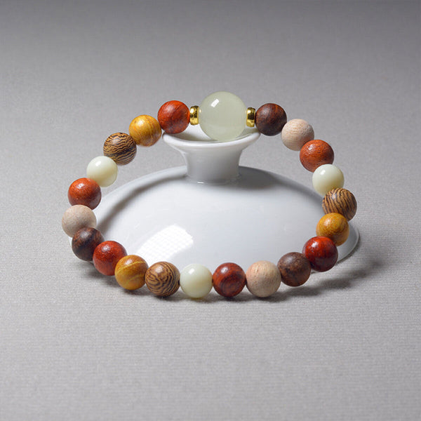 Elegant Wood Bracelet Crafted in New Chinese Style Sophisticated Accessory AU