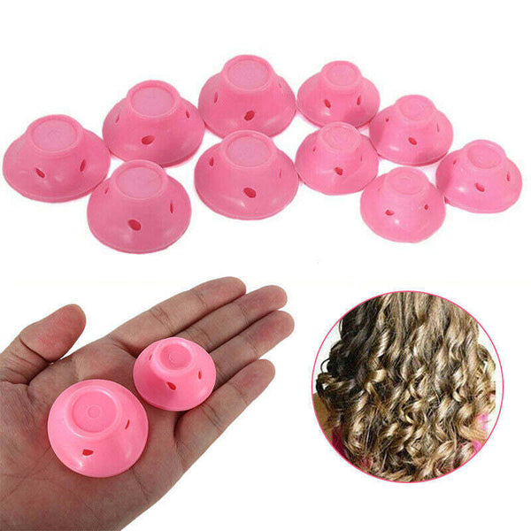 10PCS No Heat Hair Curlers Clip DIY Magic Silicone Soft Rollers Care Heatless AU