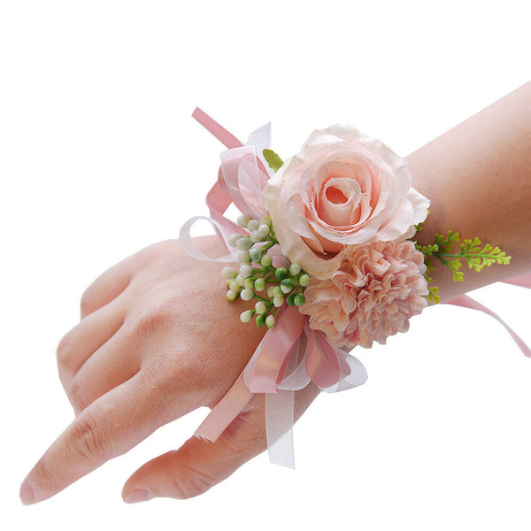 Bracelet Hand Flower Wrist Corsage Beautiful Bridesmaid Sisters Wedding Party