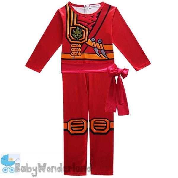 Boys Lego Ninjago Ninja Costume Jumpsuit Mask Gloves Cosplay Book Week Halloween