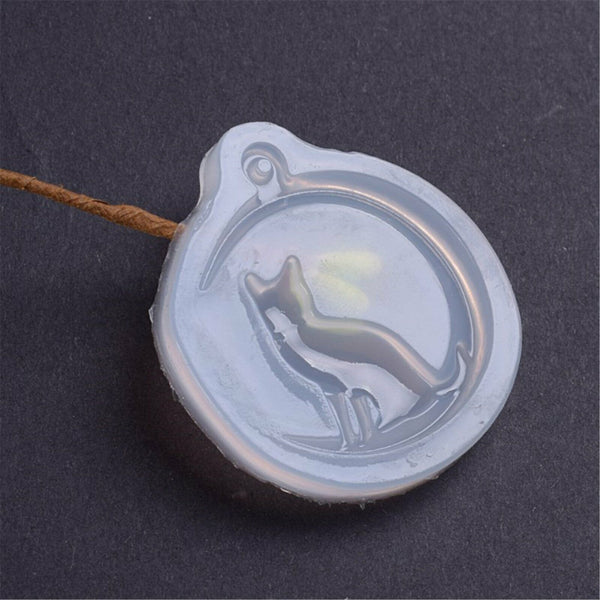 Moon Cat Silicone Pendant Mold Jewellry Making Resin Mould Epoxy Casting Craft A