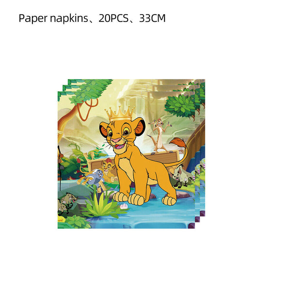 Lion King Tableware Party Supplies Kids Birthday Decoration