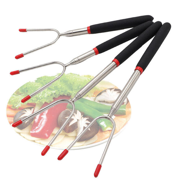 10PCS Marshmallow Roasting Sticks Extendable Fork BBQ Campfire Kids Fun Barbecue