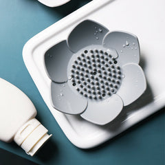 2pcs Creative Lotus Silicone Soap Tray Drain Lotus Soap Box Soap Rack Shelf AU