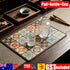 Dish Drying Mat with Glass Pitcher & Cup Set – Decorative Kitchen Draining Mat