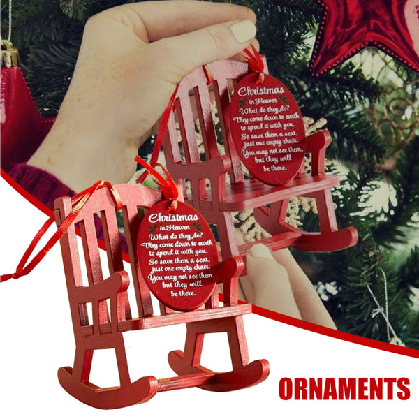 Christmas in Heaven memorial rocking chair ornaments, 2 and 3 pack