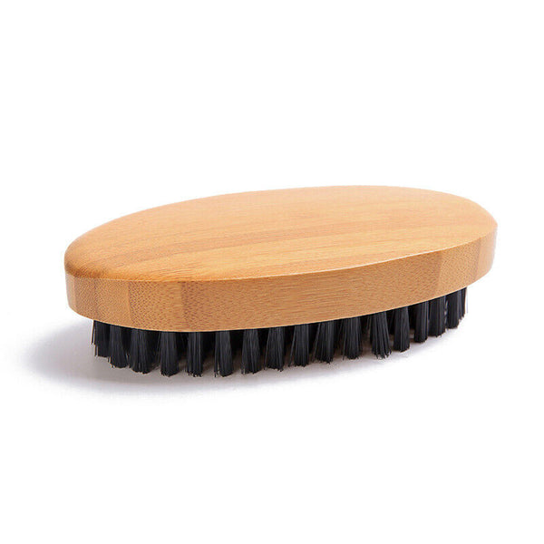 Travel Friendly Nylon Bristle Wooden Styling Long Small Beard Grooming Brush AU