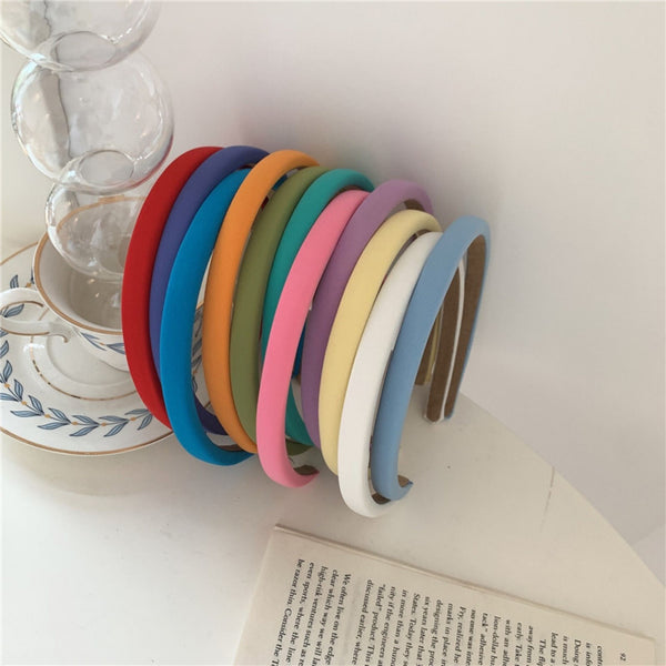 68pcs Girls Womens Plain Satin Alice Band Headband 10mm Ribbon Hoop Hair Band AU