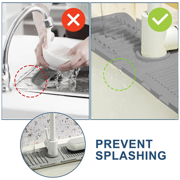 Silicone Faucet Mat Kitchen Sink Splash Guard Absorbent Protector AU