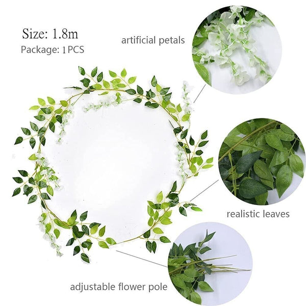 2M Artificial Greenery Eucalyptus Leaf Vine Garland Plant Party Wedding Decorate