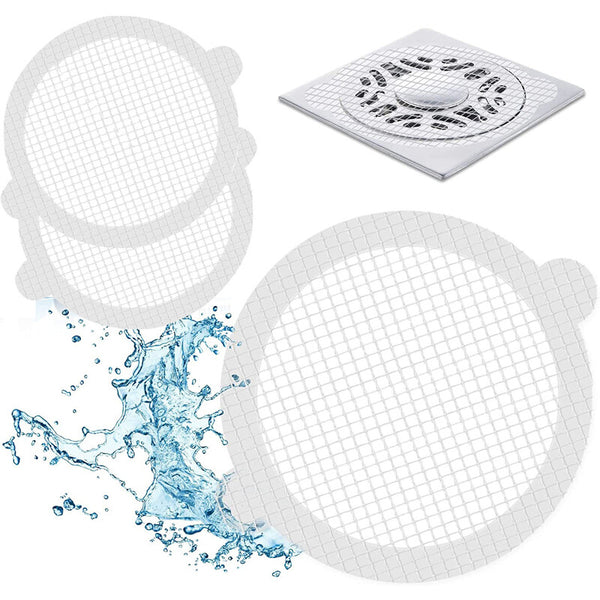 30 Pack Disposable Shower Drains Hair Catcher Mesh Sticker Bathroom Bathing AUS