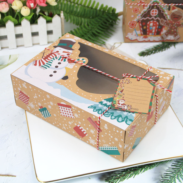 Christmas Cookie Candy Boxes Baking Gift Box Holiday Christmas Treat Box
