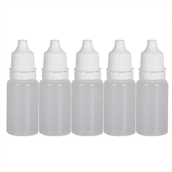 100pcs 5ml Empty Plastic Dropper Bottle Squeezable Drop Liquid Container Clear