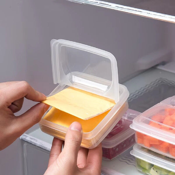 Cheese Slice Storage Box Fridge Food Container Butter Keeper Fresh Food Storage Set