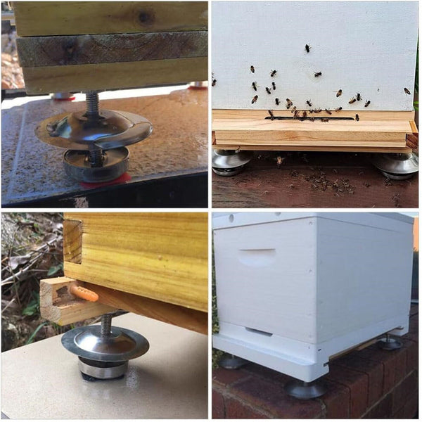8x ant proof hive feet Stainless Steel hive stand hive legs ant-proof Bee tools