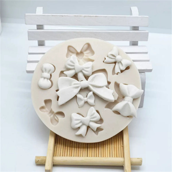 3D Silicone Bowknot Fondant Mould Cake Border Decor Baking Bow Mold Sugarcraft