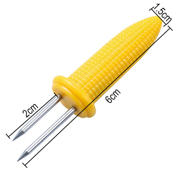 10 Barbecue Fork Skewers Kitchen Accessories Corn Cob Holders  Fruit Holder BBQ