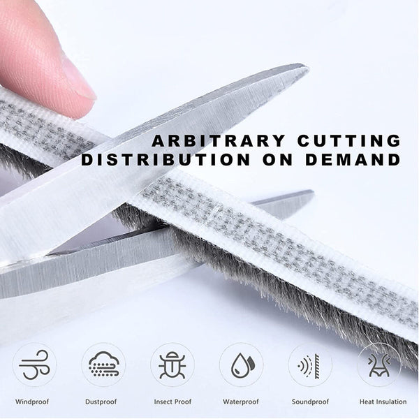 10M Hairy Seal Brush Pile Door Window Sliding Weather Strip Draught Excluder AUS