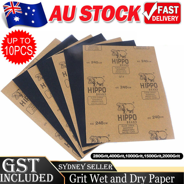 10x 280 400 1000 1500 2000 Grit Wet Dry Paper Sandpaper Sanding Paper Mixed Grade