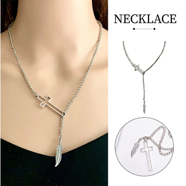 Exaggerated Retro Cross Necklace for Women Unique Statement Jewelry Gift Idea