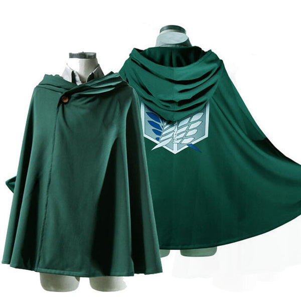 Deluxe Attack on Titan Costume Set Jacket Cape Belt Shingeki No Kyojin Cosplay