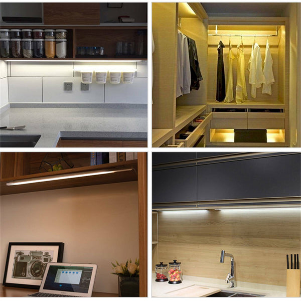 3PCS LED Motion Sensor Under Closet Light Night Light Wireless Magnetic Strip AU