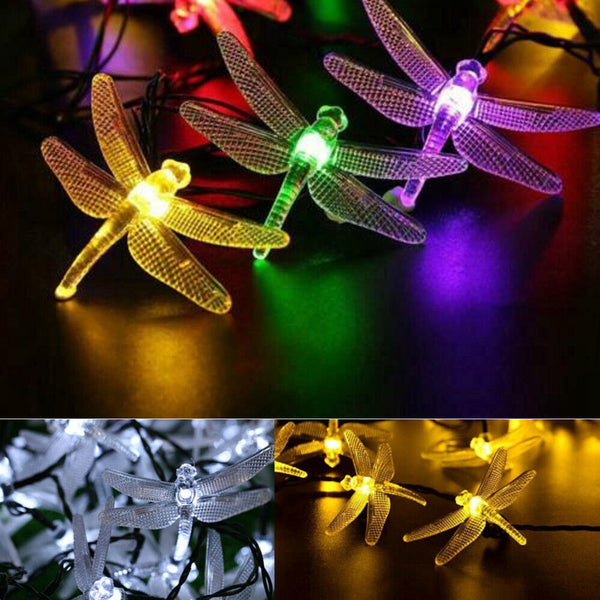 Solar Dragonfly LED Decoration Lantern Garden Room Path Garden New String Lights