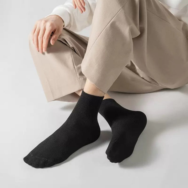Polyester Cotton Socks Black Dress Business Office Dress Socks Smooth