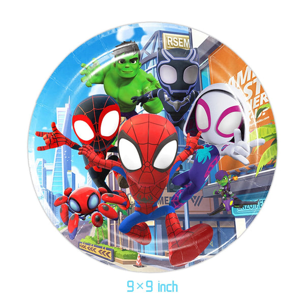 Spiderman And His Amazing Friends Tableware Party Supplies Birthday Decoration