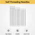12 PCS Stainless Steel Self-threading Needles Opening Sewing Darning Needles AUS