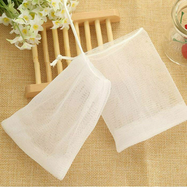 Soap Exfoliating Bags Ramie Foaming Soap Saver Bag Pouch Drawstring AU