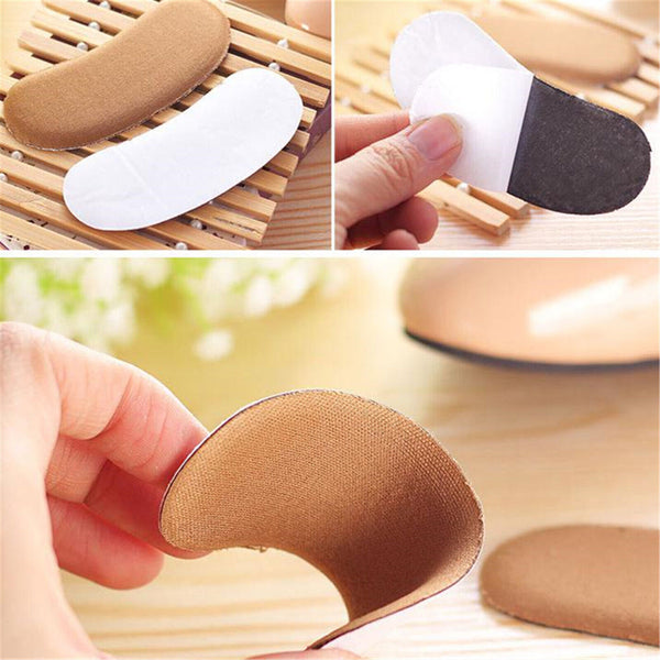 20pcs Sticky Fabric Shoe Pads Cushion Liner Grip Heel Protectors Inserts Insoles