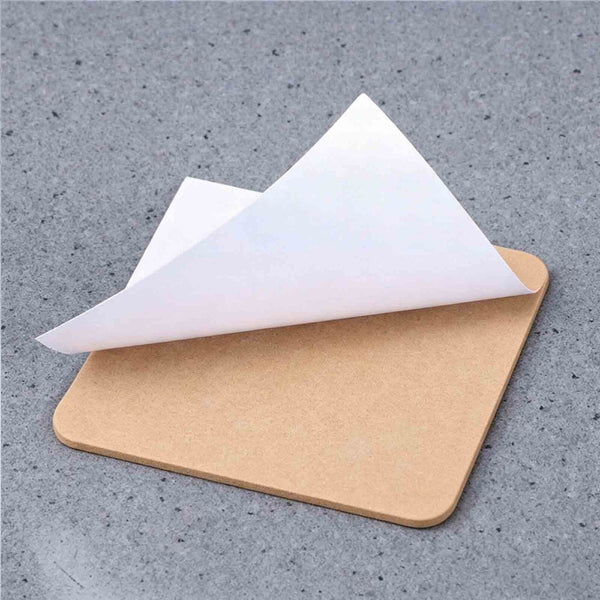 80PCS Self Adhesive Cork Sheets DIY Craft Backing Squares Coaster Tile Pads