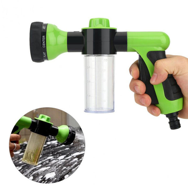 Washing Nozzle Plant Pet Hose 8mode Garden Car Water Foam Sprayer Soap Dispenser