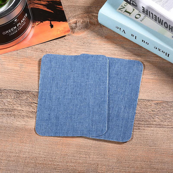 24x Assorted Iron On Denim Fabric Mending Patches Repair Kits For Denim Jeans AU