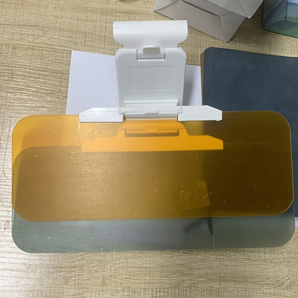 2-in-1 Car Anti-Glare Visor Day Night Driving Sun Shade Universal Clip-On Visor