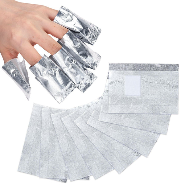 500 Pack Nail Foil Wraps for Gel Polish Removal – Aluminium Soak Off Nail Remover Wraps for Acrylic and Gel Nails