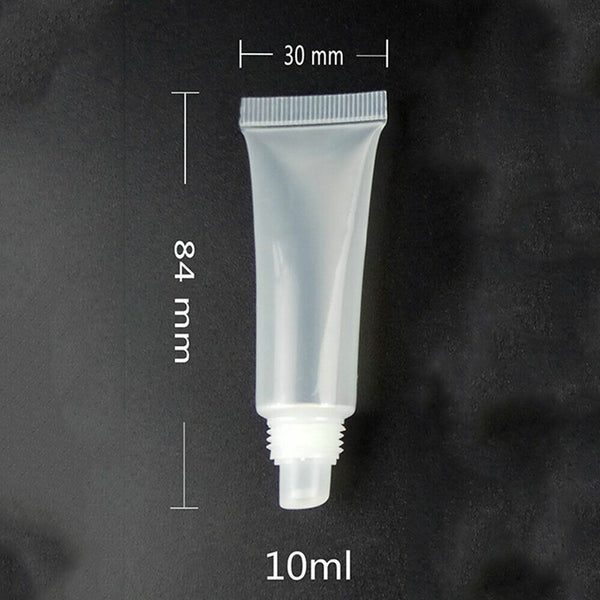 10ML Plastic Containers Soft Clear Empty Tubes Balm Refillable Makeup Lip Gloss