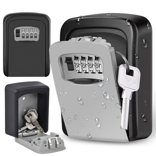 2PCS Wall Mounted Key Lock Box 4 Digit Combination Security Storage Safe