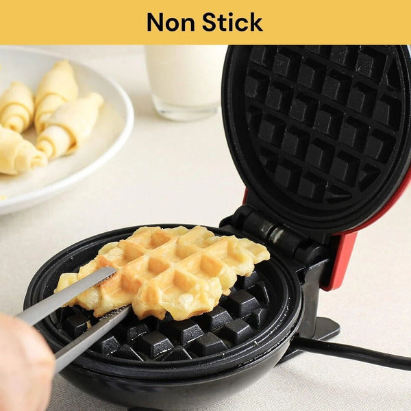 Mini Waffle Maker Non Stick Baking Pan Pancake Heating Breakfast Making Machine