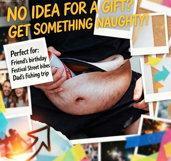 Realistic hairy belly print on waist pack