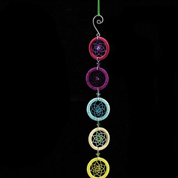 Rainbow Dream catcher Decoration Wall Chakra Hippy Home Crystal Hanging