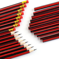 40PCS HB Graphite Wooden Pencils with Erasers Hexagonal Writing Drawing Pencils