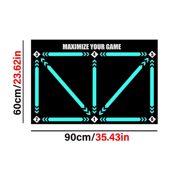 2PCS Football Training Mat Non-Slip Soccer Dribbling Practice Carpet 60x90CM