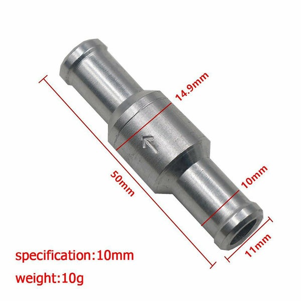 2PC 6/8/10/12mm One Way Non Return Check Valve Air Fuel Petrol Diesel Oil Vacuum