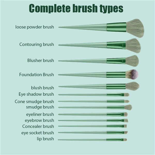 13PCS Eye Make-up Brushes Diamond Eyeshadow Eyebrow Blending Brush Set Tools New